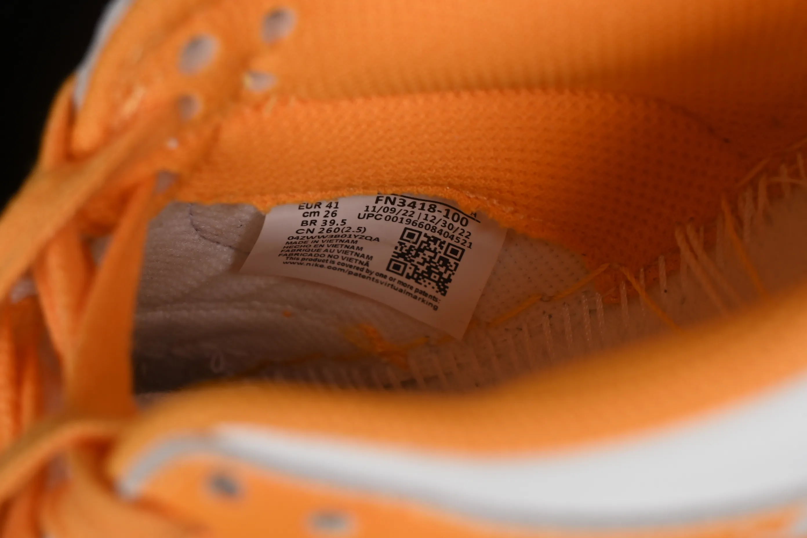 All categories Nk SB Dunk series Nk SB Dunk Low low-top sneakers Nk Dunk Low "Wear and Tear" distressed white orange SB low-top sports and leisure sneakers FN3418-100